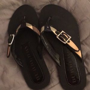 Burberry Size 37 Nova Pattern Flip Flops
